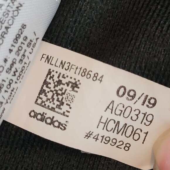 Adidas Black with White Stripe full Zip up Jacket Boys size 7 - Picture 6 of 10